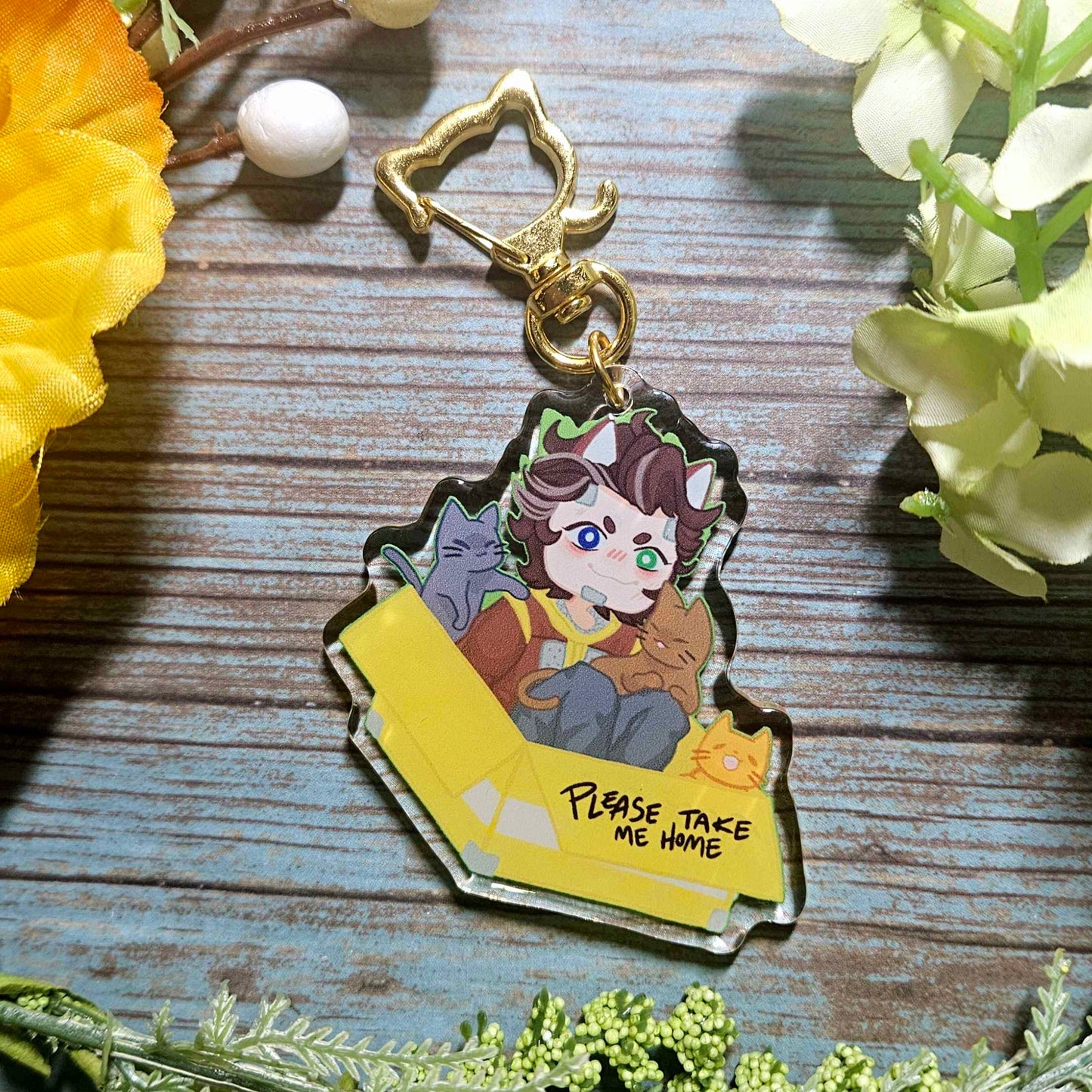 Catboy Tim in a Box! Epoxy Charm!