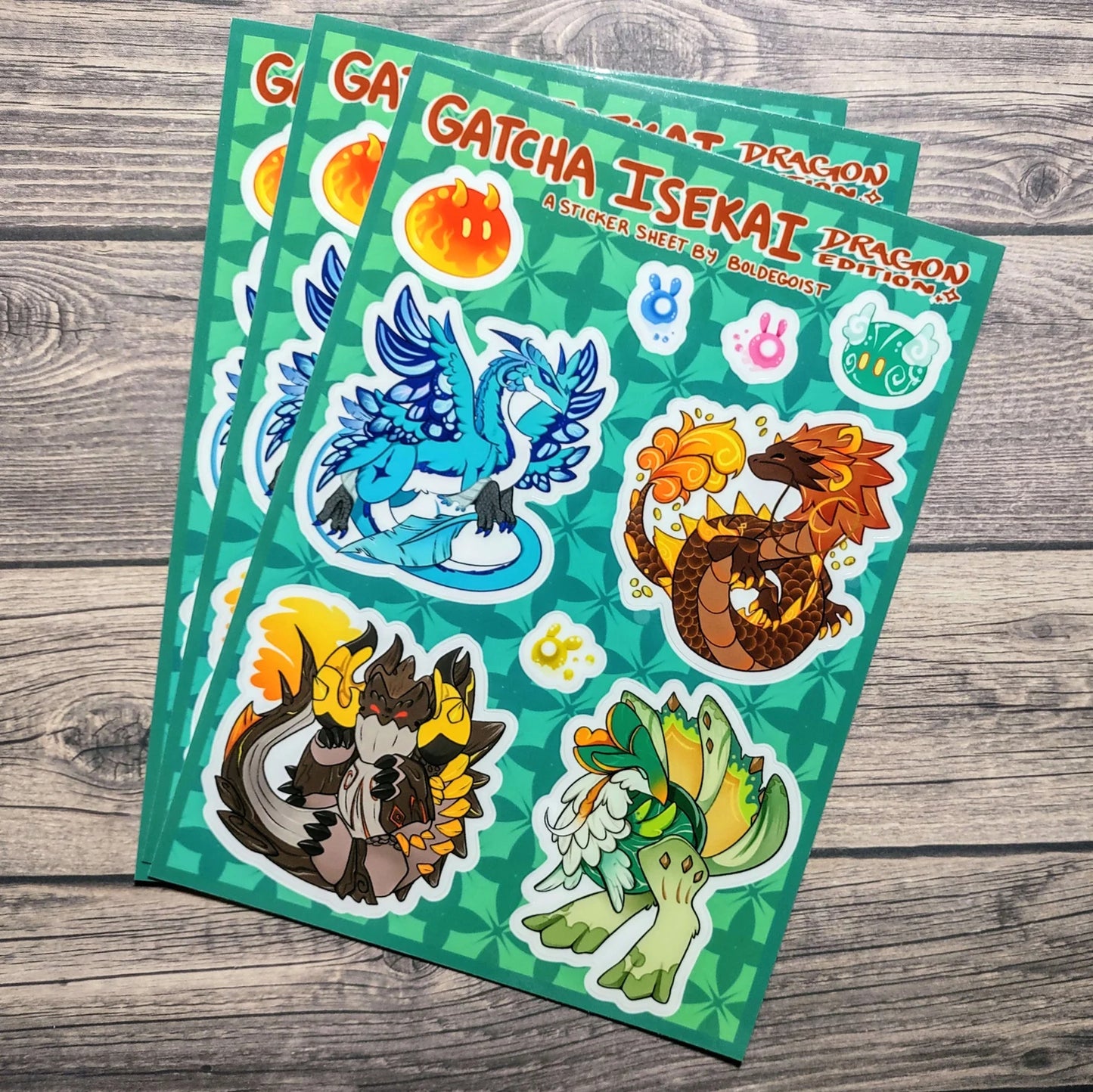 'Gatcha Isekai' Dragon Edition Sticker Sheet!