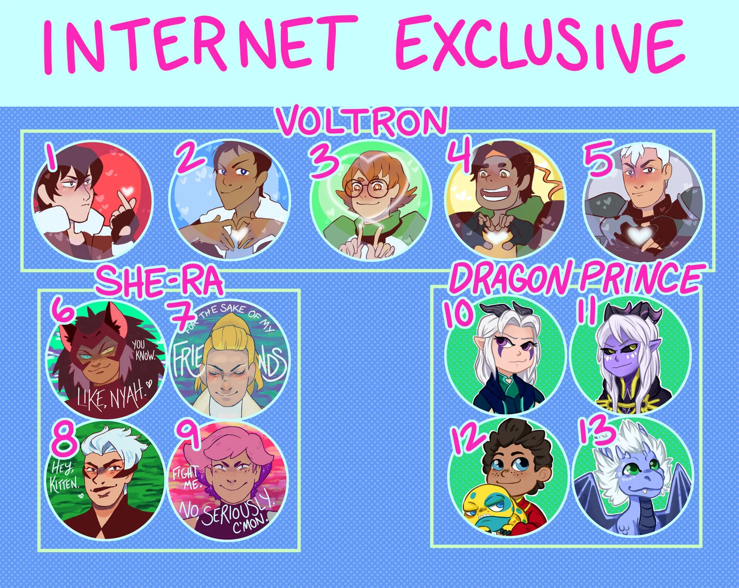 Internet Exclusive Broadcast Buttons!