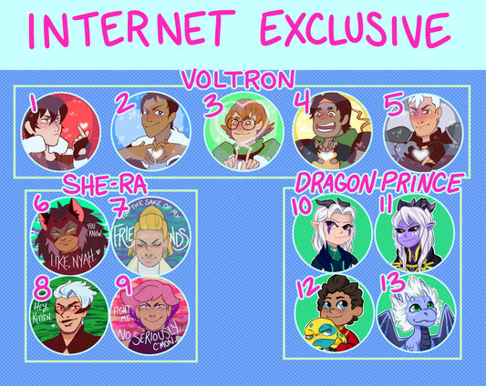 Internet Exclusive Broadcast Buttons!
