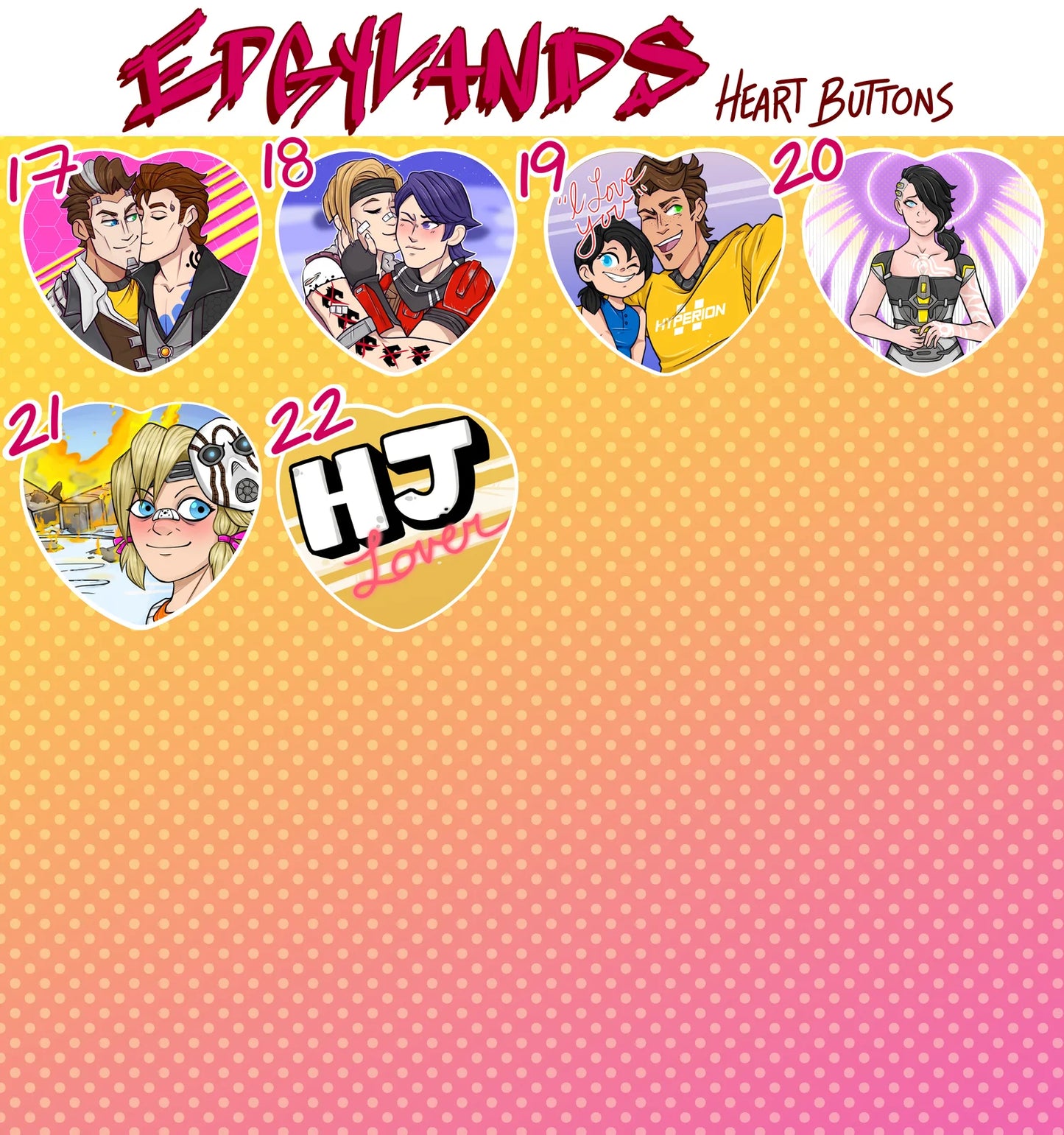 Edgylands Heart Buttons!