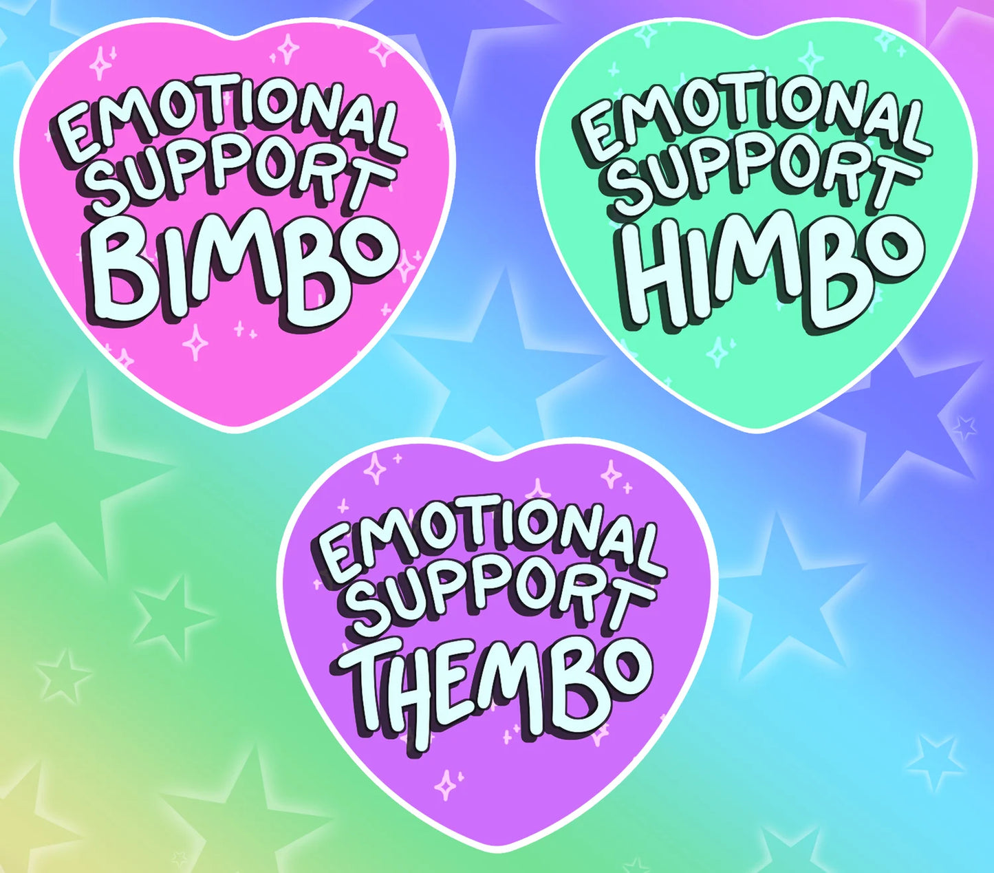 Emotional Support Heart Buttons!