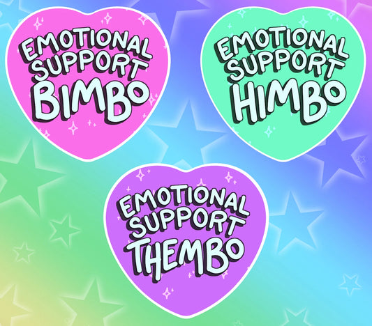Emotional Support Heart Buttons!