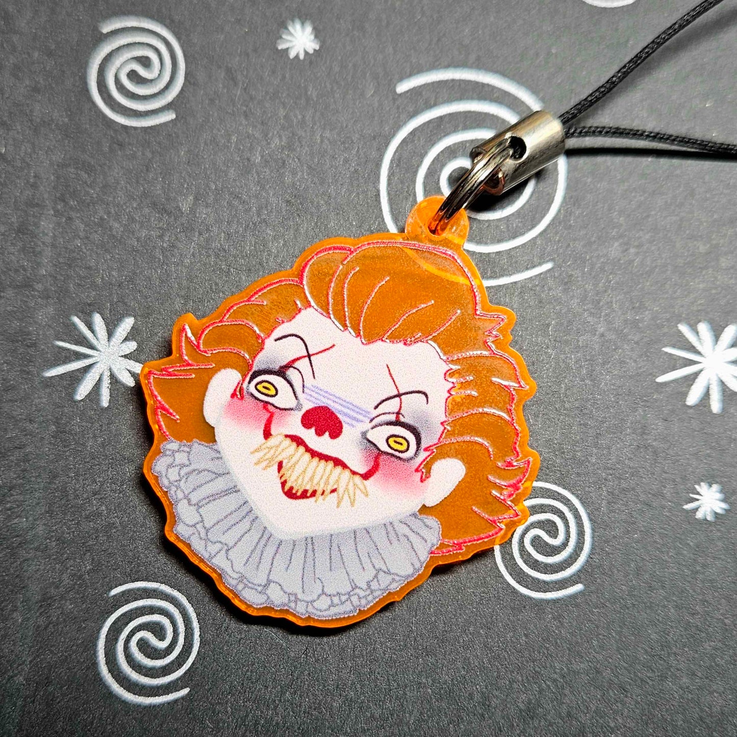 Spooky Orange Creature Clown Acrylic Charm! (Last Chance!)
