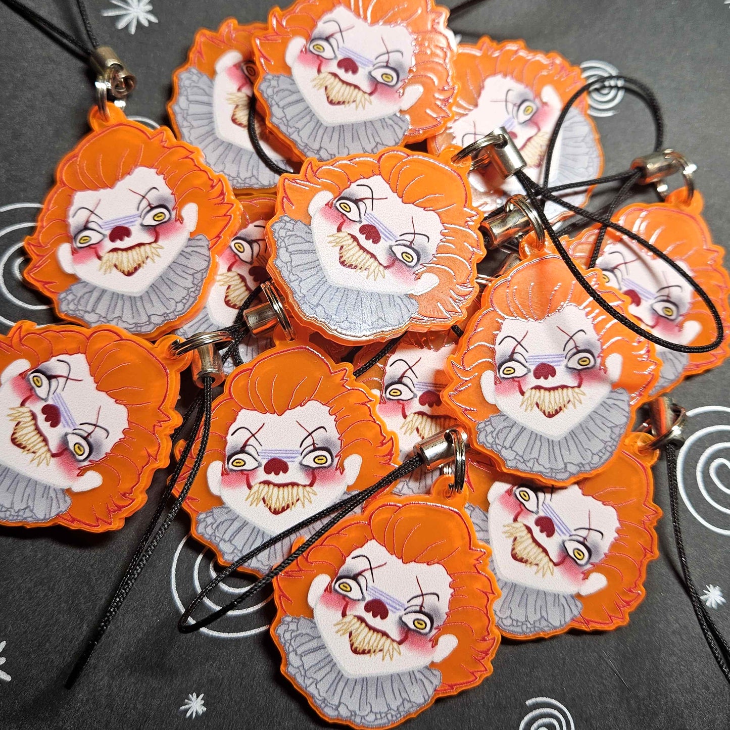 Spooky Orange Creature Clown Acrylic Charm! (Last Chance!)