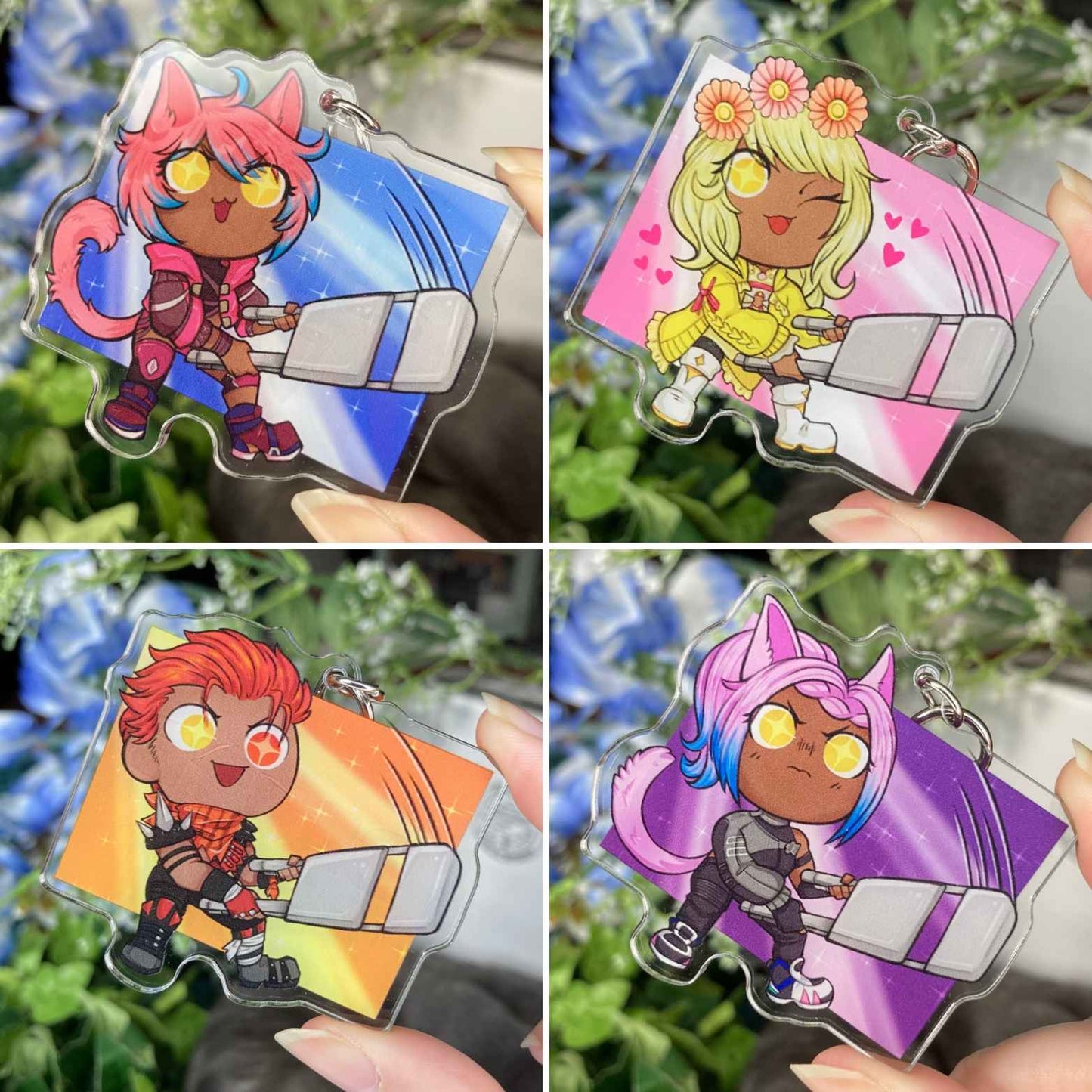Fantasy Idol Wrestlers Raid Keychains!