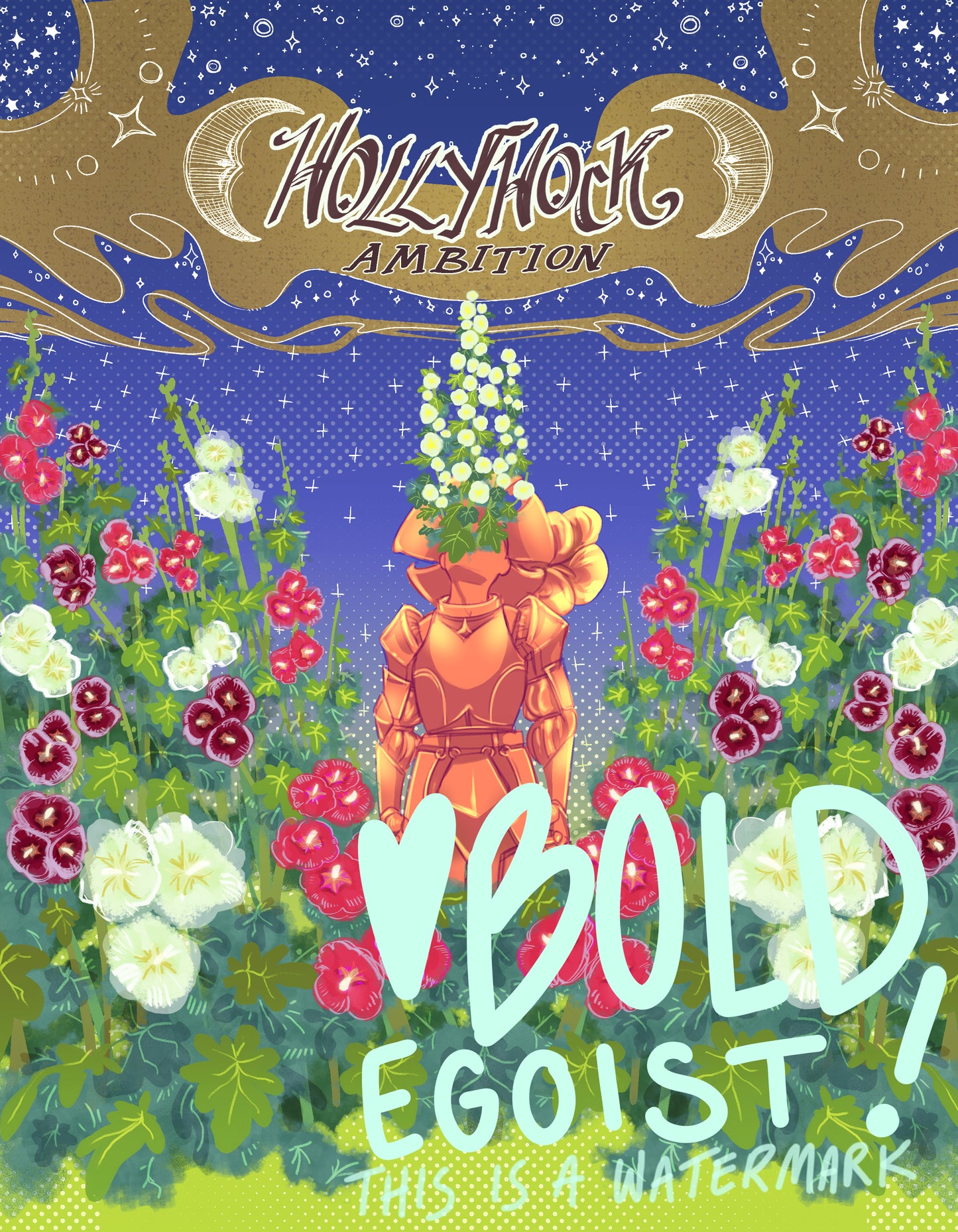 Hollyhock Hanahaki Print!