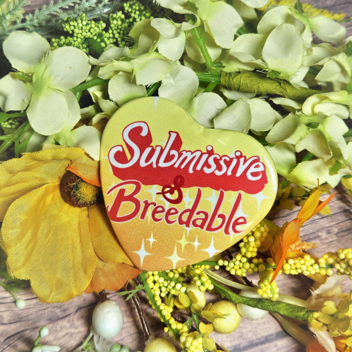 ‘Submissive & Breedable!' Heart Button