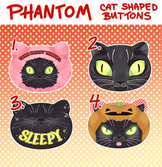Phantom Cat-shaped Buttons