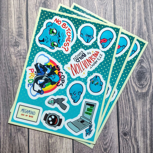 'Supervillain' Sticker Sheet!