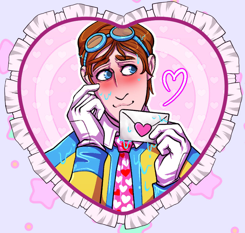 Watermech Valentine's Heart Buttons!