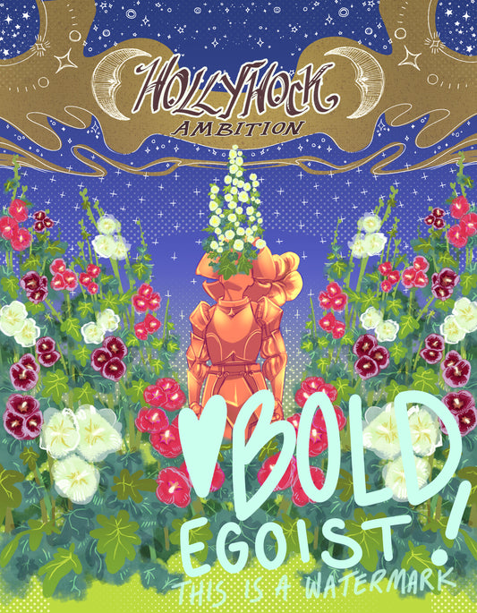 Hollyhock Hanahaki Print!