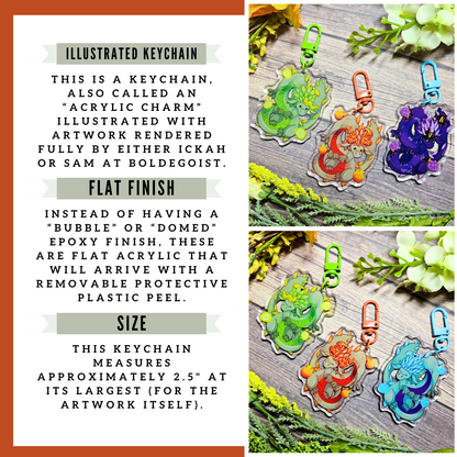 Scruffed Legendary Dragons Acrylic Charms!